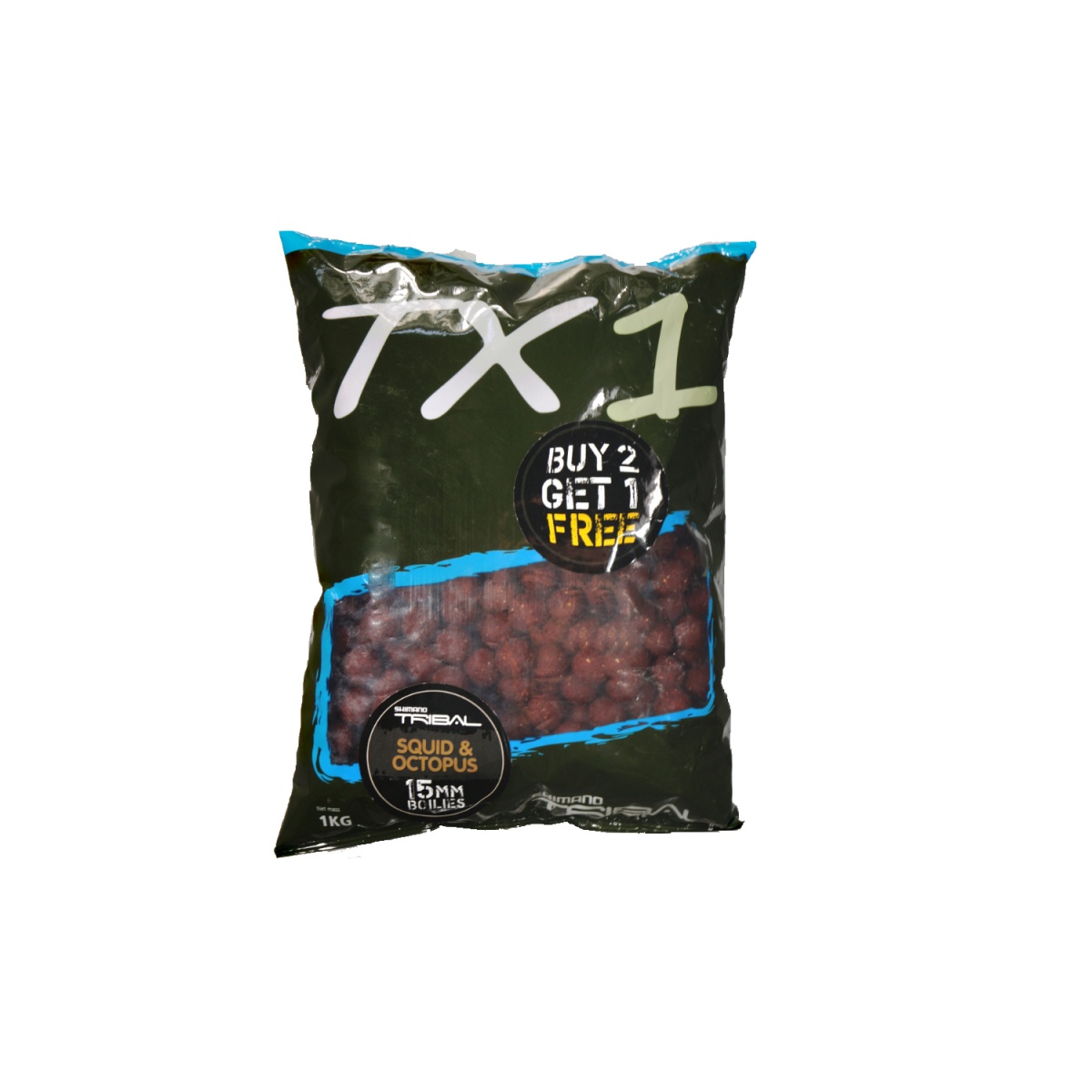Shimano Tribal TX1 Boilies - Squid Octopus - 1 kgrozmiar 15 mm - MPN: TX1SOB151000 - EAN: 8717009845434