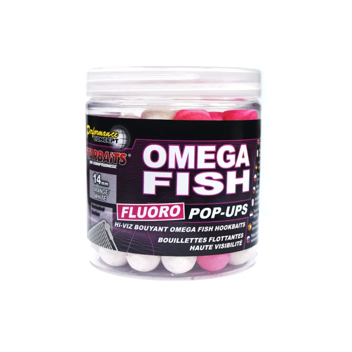 Starbaits Performance Fluo Pop Ups - Omega Fishmărimea 14 mm - MPN: 63179 - EAN: 3297830631796