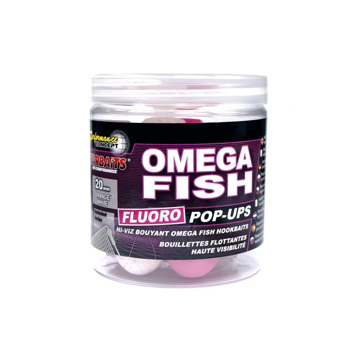 Starbaits Performance Fluo Pop Ups - Omega Fishmărimea 20 mm - MPN: 63180 - EAN: 3297830631802