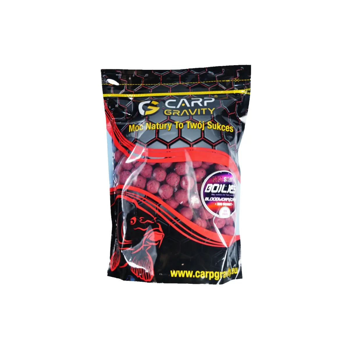 Carp Gravity Bio Secret Boilies - Bloodworm Caviar ambalaj 18mm / 1kg - MPN: BIK003 - EAN: 200000049485