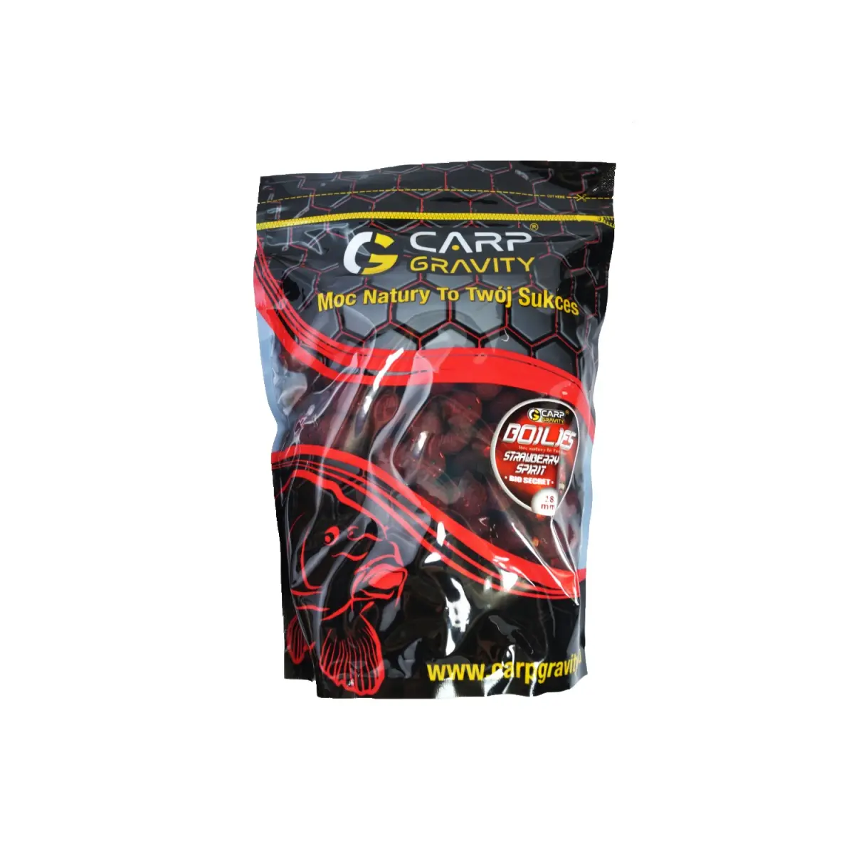 Carp Gravity Bio Secret Boilies - Strawberry Spiritambalaj 18mm / 1kg - MPN: BIK007 - EAN: 200000049447