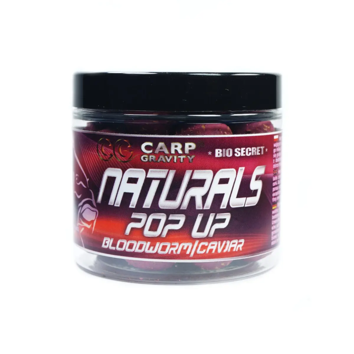 Carp Gravity Naturals Pop Ups - Bloodworm Caviarmărimea 18mm / 200ml - MPN: PNA002 - EAN: 200000049423