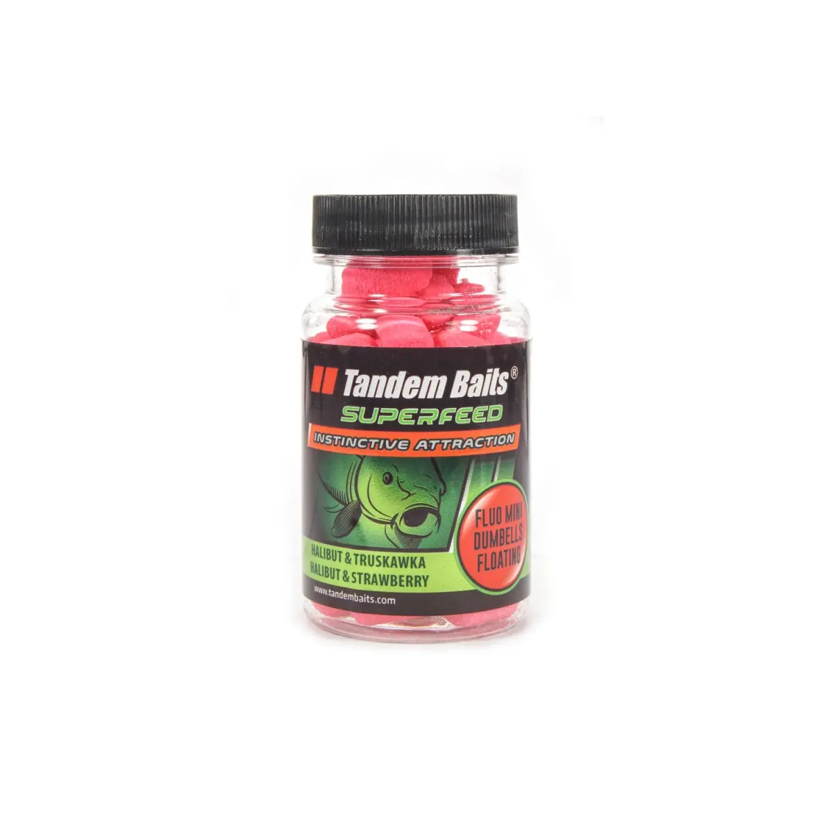TandemBaits SuperFeed Fluo Mini Dumbells Floating - Halibut & Căpșunămărimea gantere mini / 30g - MPN: 35986 - EAN: 5907666687383