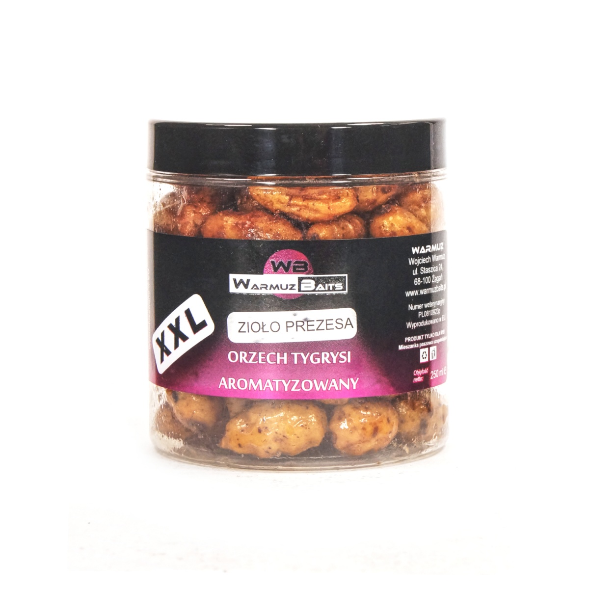 WarmuzBaits - Orzech Tygrysi XXL Aromatyzowany Zioło Prezesaopakowanie 250ml - MPN: 67013 - EAN: 5902537373341