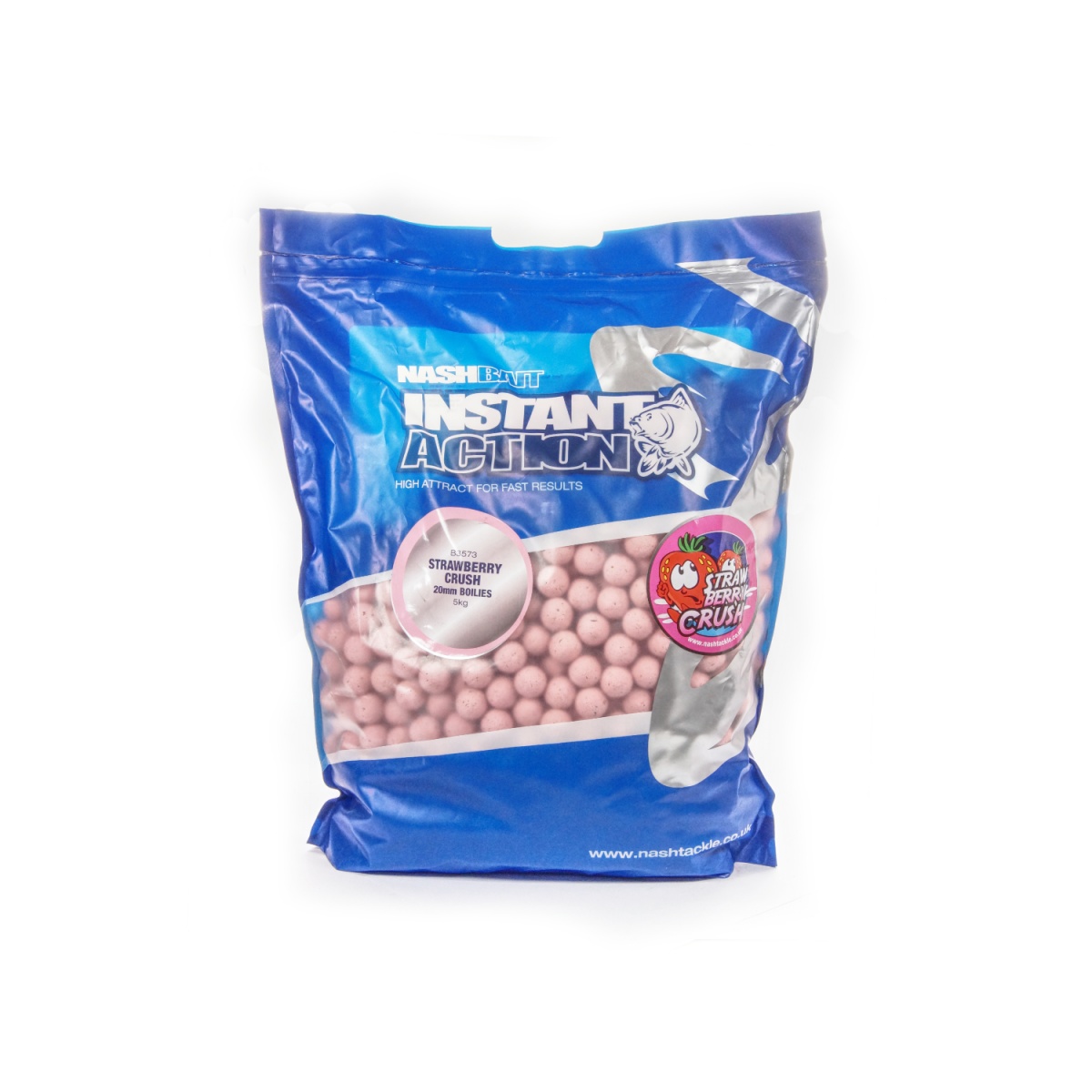 NEW Nash Instant Action Strawberry Crush Bottom Bait 5 kgtamaño 20 mm / 5kg - MPN: B3573 - EAN: 5055108835738