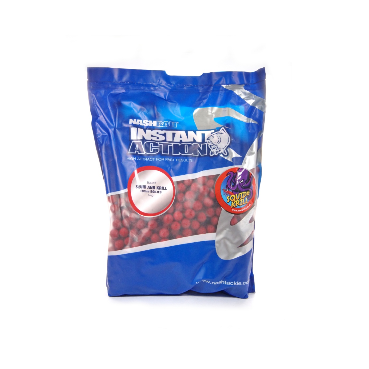 NEW Nash Instant Action Squid & Krill Bottom Bait 5 kgrozmiar 18 mm / 5kg - MPN: B3341 - EAN: 5055108833413