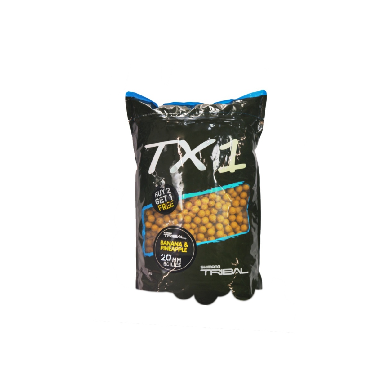 Shimano Tribal TX1 Boilies - Banana Pineapple - 5 kgrozmiar 20 mm - MPN: TX1BPB205000 - EAN: 8717009851176