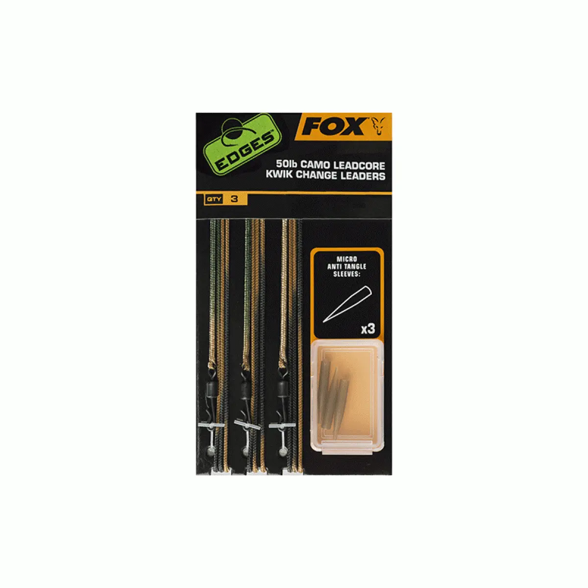 Fox Edges Leadcore Leaders with Kwik Change Kit Leichtes TarnmusterFarbe Leichtes Tarnmuster - MPN: CAC577 - EAN: 5055350250143