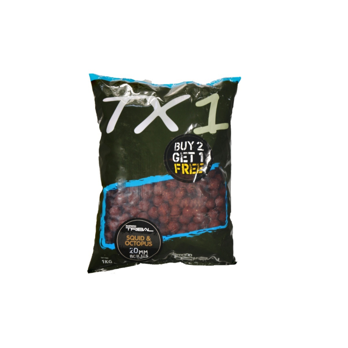 Shimano Tribal TX1 Boilies - Squid Octopus - 1 kgrozmiar 20 mm - MPN: TX1SOB201000 - EAN: 8717009850995