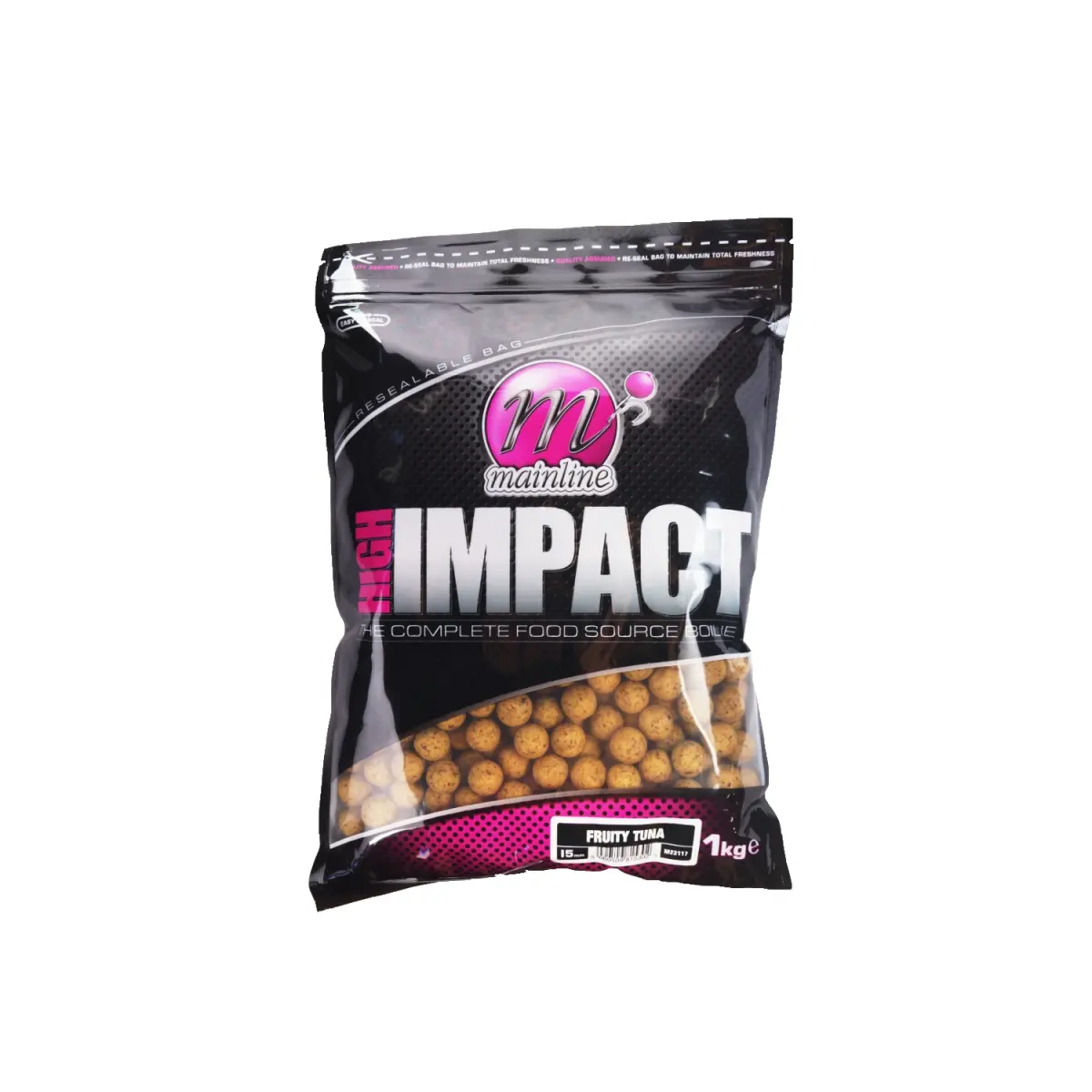 Mainline High Impact Boilies - Fruity Tuna mărimea 15 mm / 1 kg - MPN: M23117 - EAN: 5060509815302