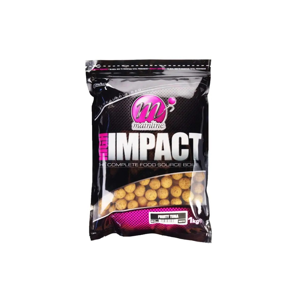 Mainline High Impact Boilies - Fruity Tuna mărimea 20 mm / 1 kg - MPN: M23119 - EAN: 5060509815326