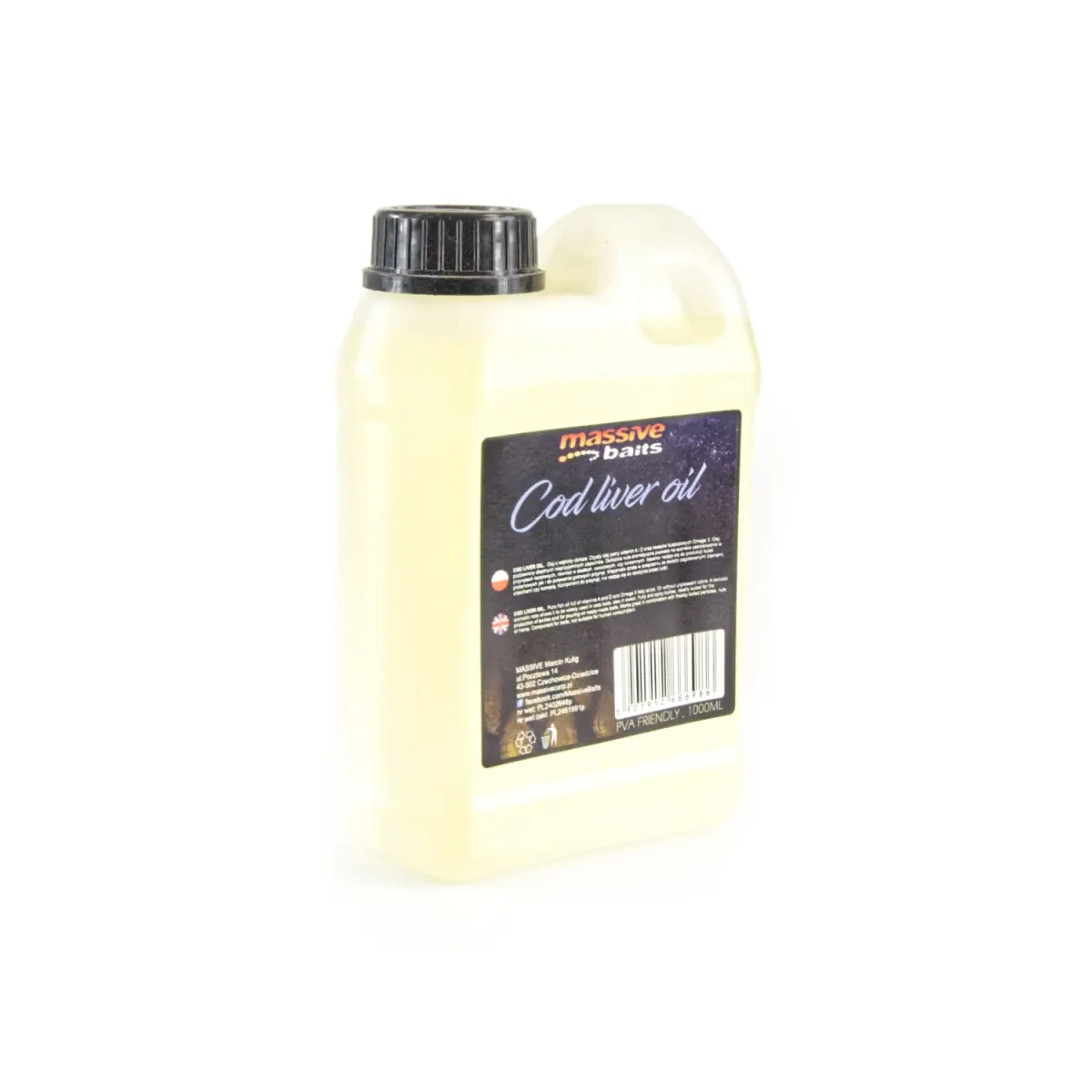 MassiveBaits Cod Liver Oilobal 1000ml - MPN: LQ014 - EAN: 5901912666986