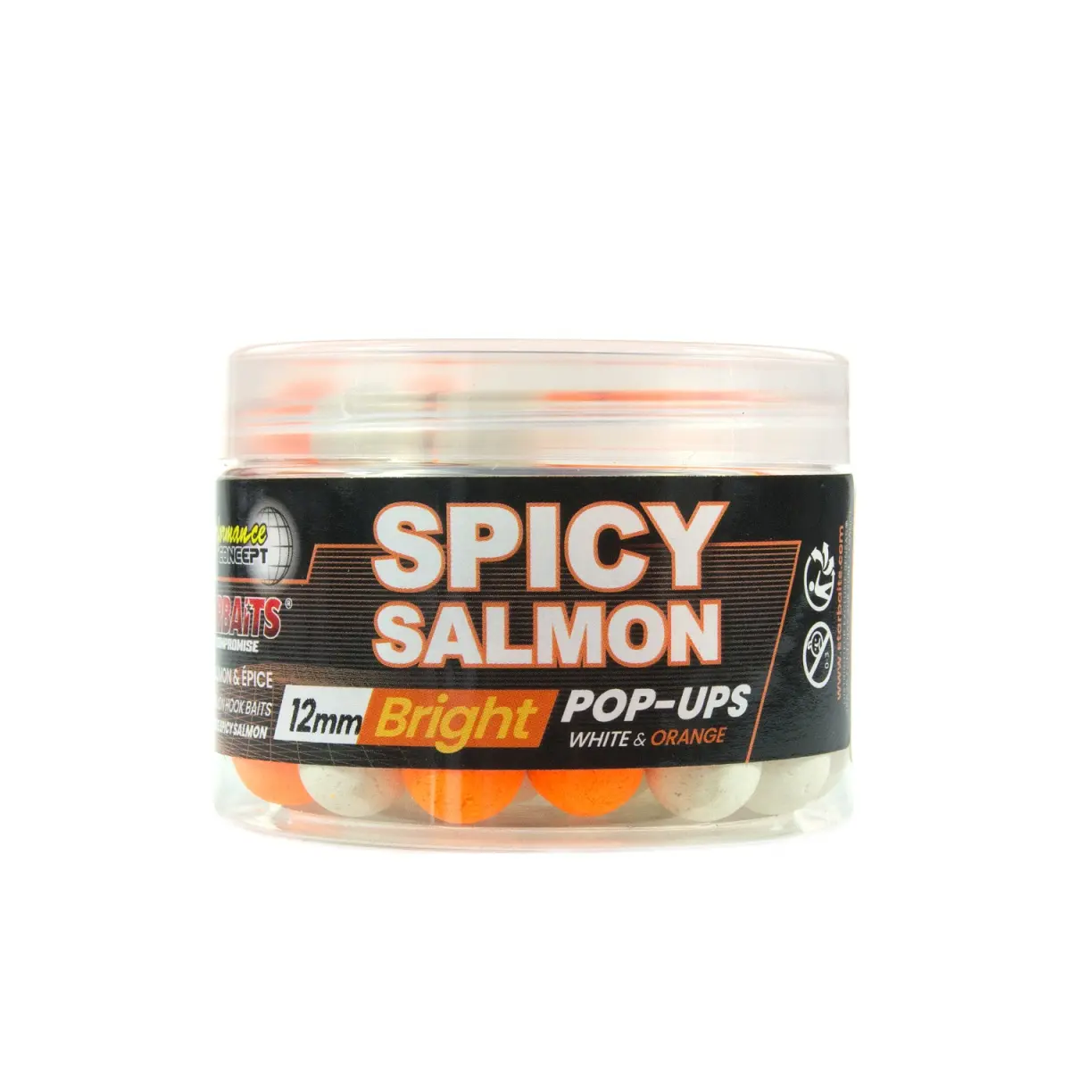 Starbaits Fluo Pop-Up - Spicy Salmonmărimea 12mm/50g - MPN: 83240 - EAN: 3297830832407