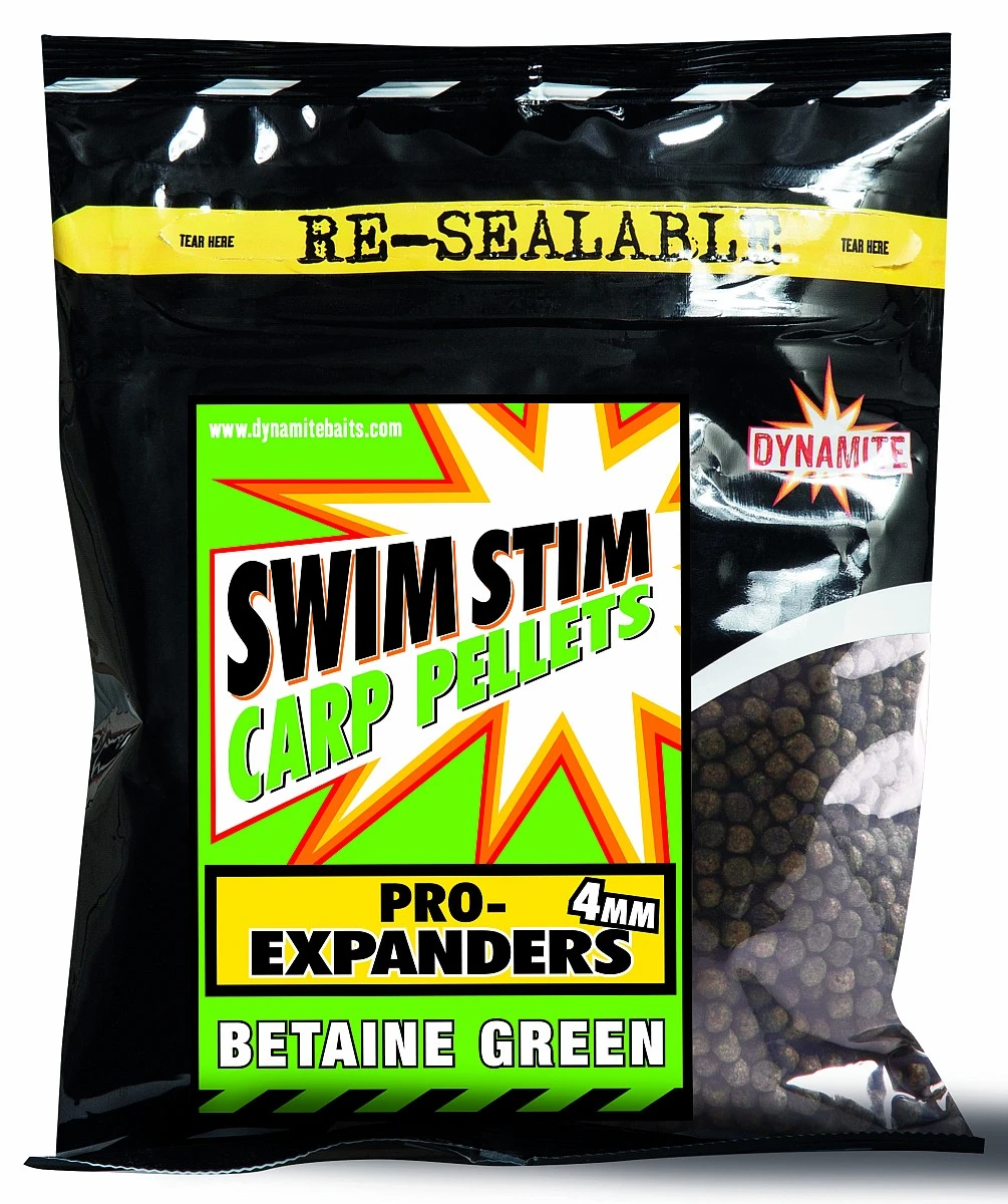 Dynamite Baits Swim Stim Carp Pellets - Pro-Expanders Green Betainmisurare 4 mm / 300g - MPN: SMDY422 - EAN: 5031745211661