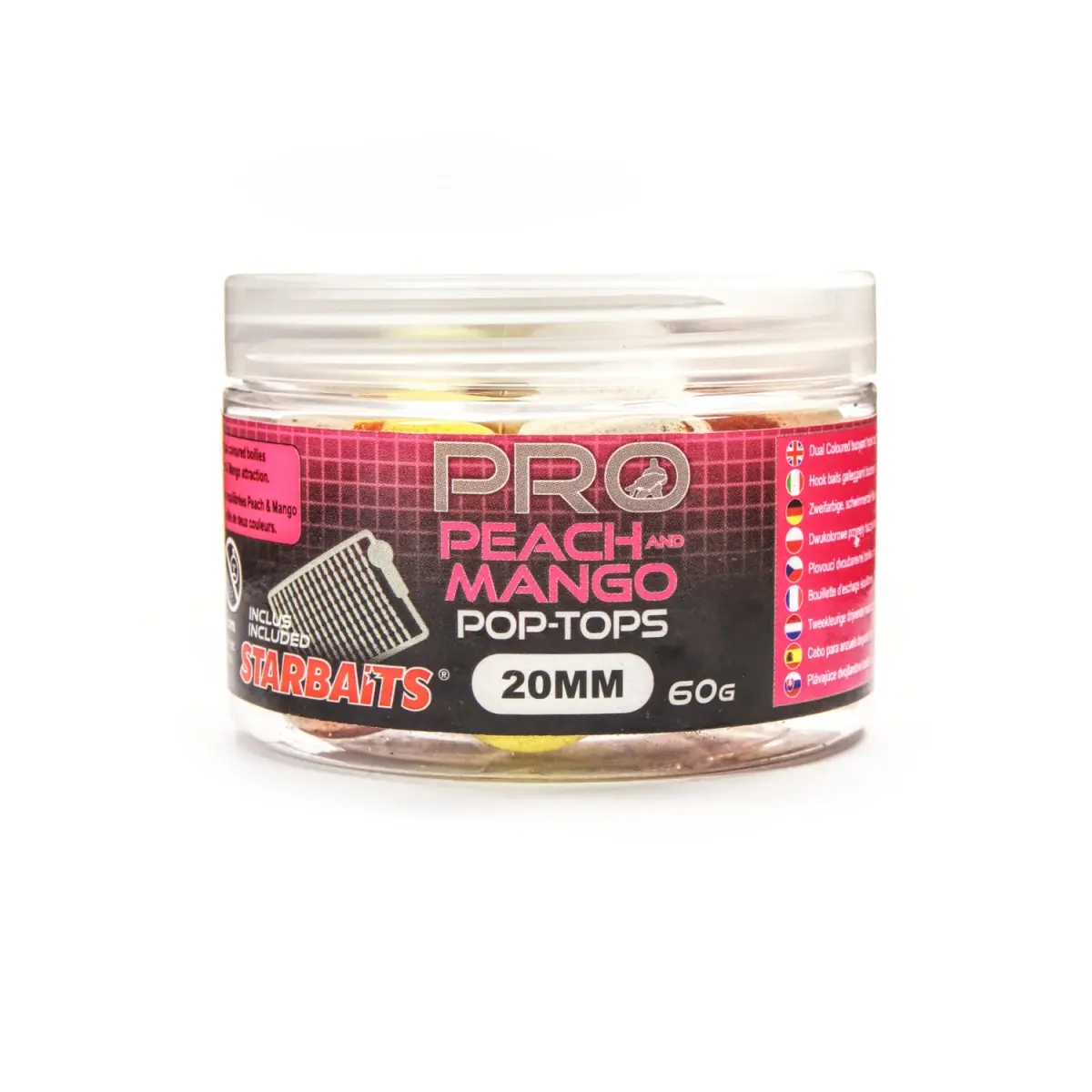 Starbaits Probiotic Pop Tops - Peach and Mango mărimea 20 mm - MPN: 72792 - EAN: 3297830727925