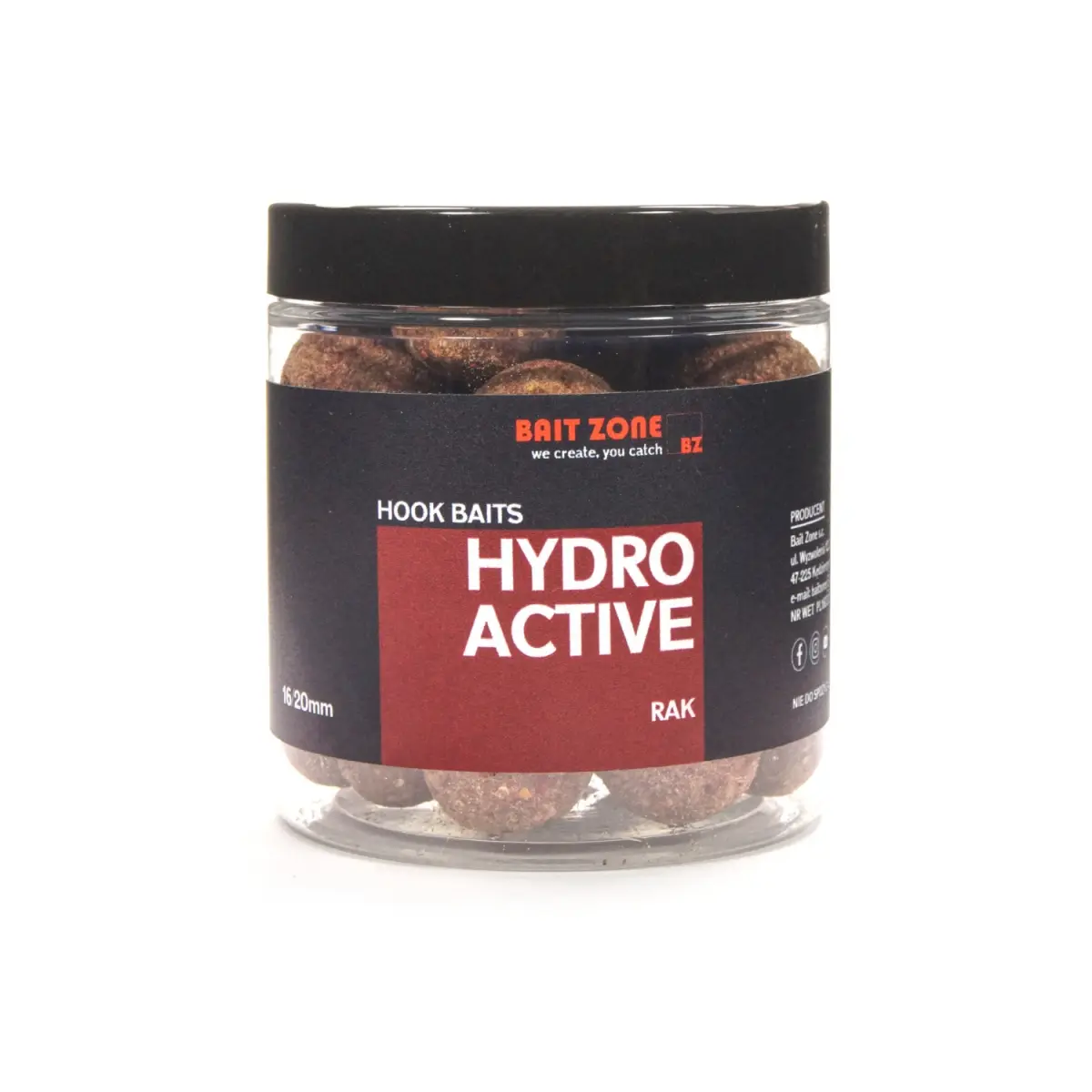 Bait Zone HYDRO-ACTIVE Hookbaits - Rakvelikost mix 16/20mm - MPN: BZHAR - EAN: 200000060244