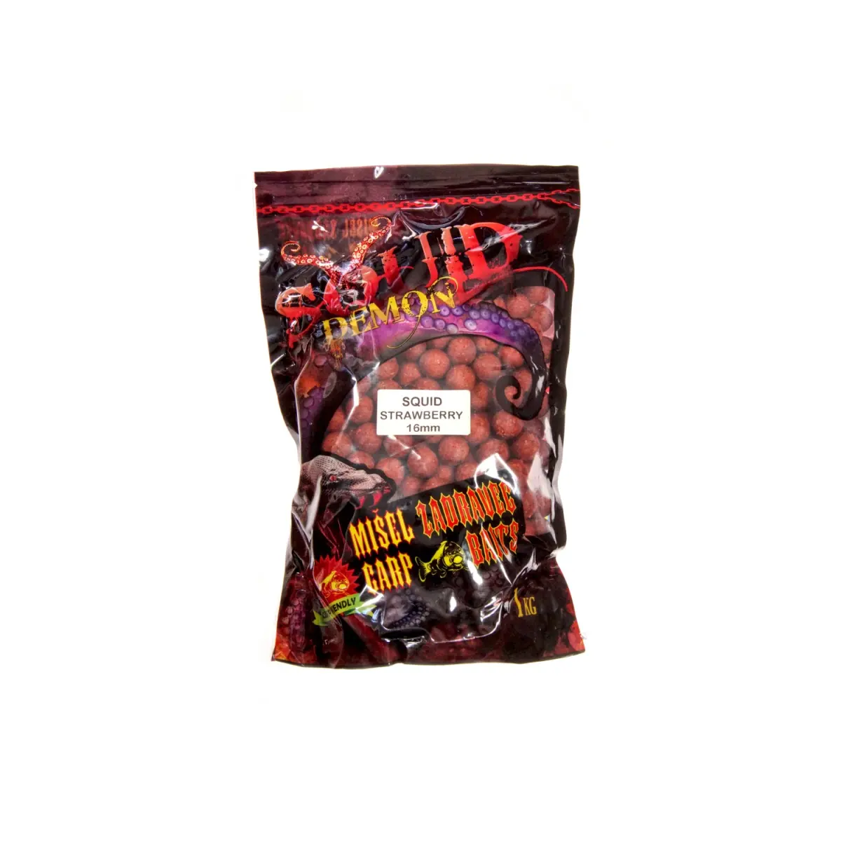 Misel Zadravec Squid Demon Squid Strawberry Boiliesvelikost 16mm / 1kg - MPN: 0007932 - EAN: 200000060596