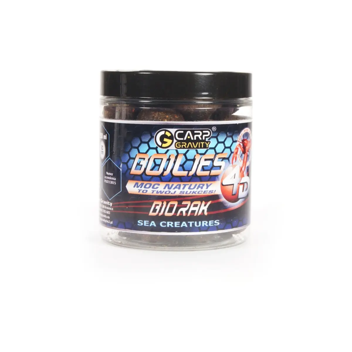 Carp Gravity 4D Boilies - Bio Raktamaño 25mm/ 250ml - MPN: K4D015 - EAN: 200000061104
