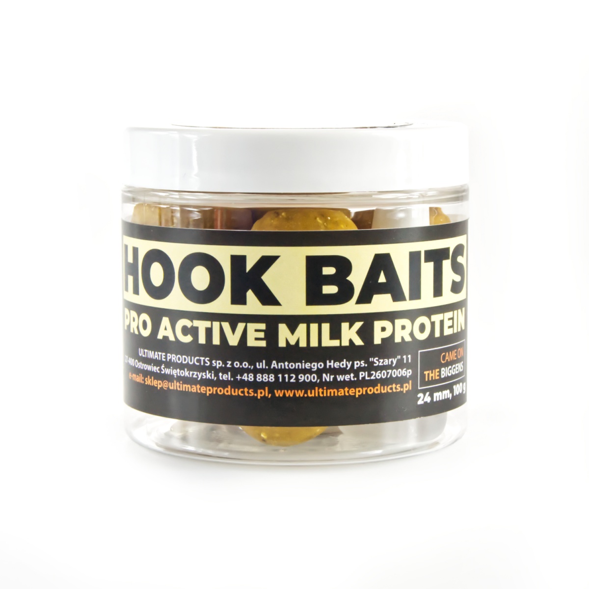 UltimateProducts Hookbaits - Pro Active Milk Proteinrozmiar 24 mm - EAN: 5903855432680