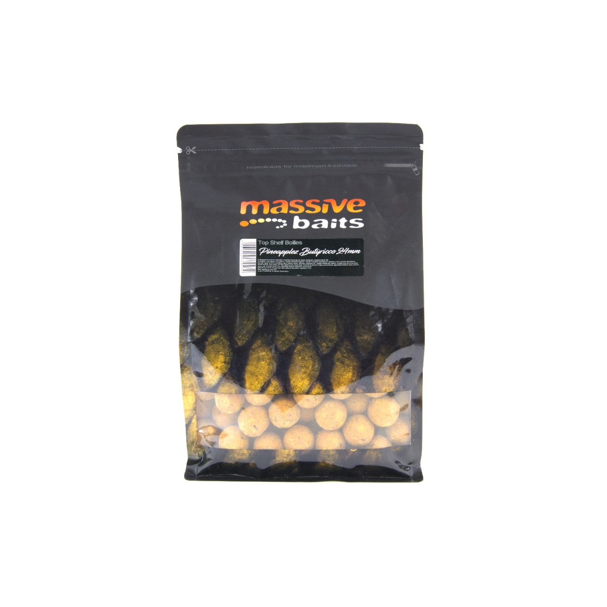 MassiveBaits Top Shelf Boilies - Pineapplez Butyriccoopakowanie 24mm / 1 kg - MPN: TS011 - EAN: 5901912660472