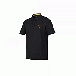 Fox Collection Black Orange Polo Shirt L Fox Collection Black Orange Polo Shirt L