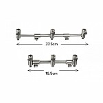 Carp Spirit INOX 300 Adjustable 3 Rod Buzz Bar 