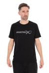 Matrix Large Fade Logo T-shirt - Black/Grey XL