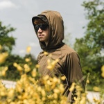 Korda UPF Hooded Top - Dark Khaki  XXXL