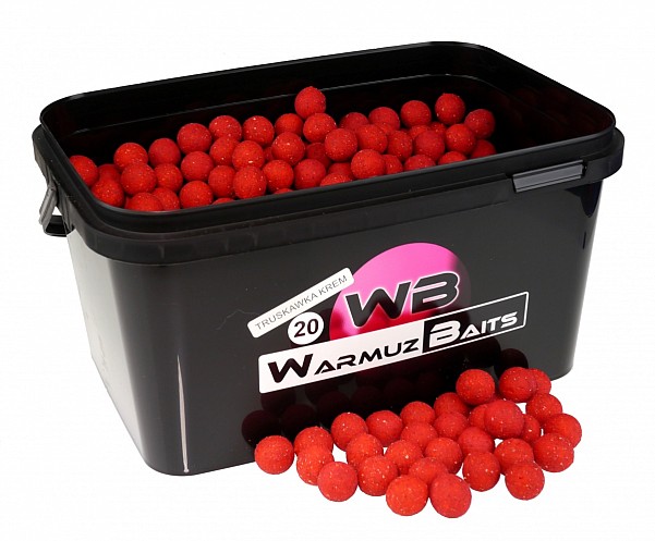 WarmuzBaits - Palline esca Fragola Cremamisurare 20 mm / 3kg (secchio) - MPN: 66626 - EAN: 5902537370098