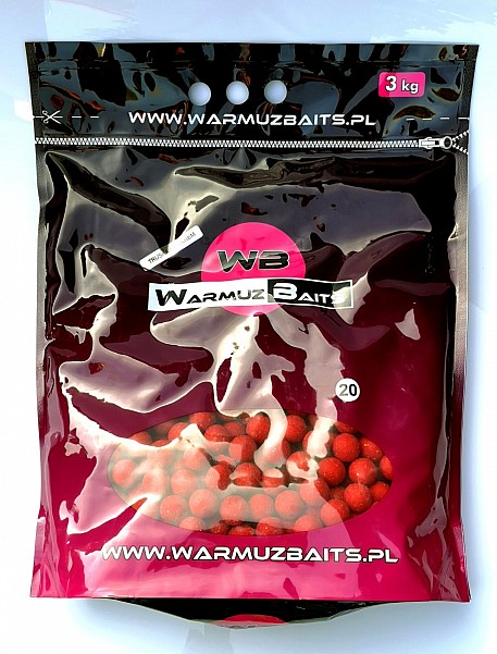 WarmuzBaits - Atraktantiniai kamuoliukai „Braškių kremas“dydis 20 mm / 3 kg (maišas) - MPN: 67034 - EAN: 5902537373556