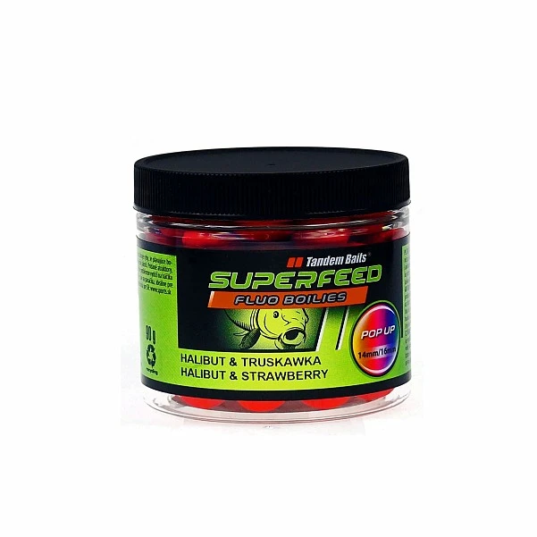 TandemBaits SuperFeed Fluo Halibut Truskawka 14-16 mm / 90g