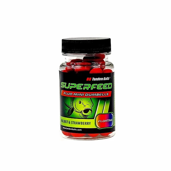 TandemBaits SuperFeed Fluo Halibut Truskawka dumbells / 35g