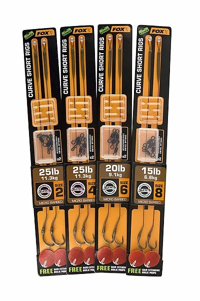 Fox Edges Curve Short Rigs hak nr 6 / 20lb / brown