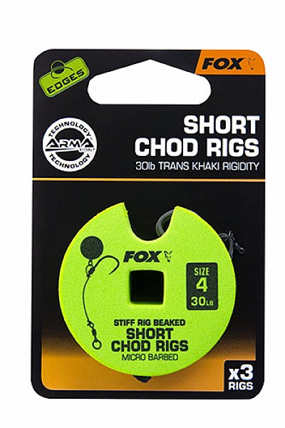 Fox Stiff Chod Rigswersja hak nr 4 / 30lb / short - MPN: CCR162 - EAN: 5055350289334