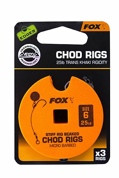 Fox Stiff Chod Rigswersja hak nr 6 / 25lb / standard - MPN: CCR157 - EAN: 5055350289280