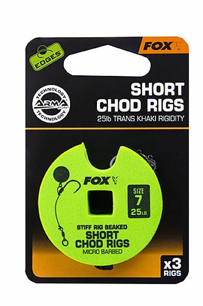 Fox Stiff Chod Rigswersja hak nr 7 / 25lb / short - MPN: CCR165 - EAN: 5055350289365