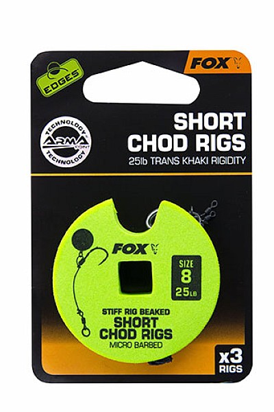 Fox Stiff Chod Rigswersja hak nr 8 / 25lb / short - MPN: CCR166 - EAN: 5055350289372