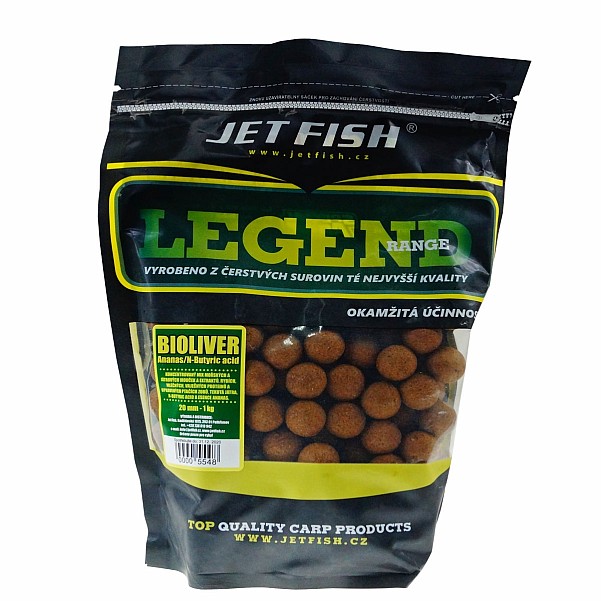 Jetfish Legend Boilie - Bioliver + A.C. Pineapple  / N-Butyric Aciddydis 24mm / 1kg - MPN: 000571 - EAN: 00005715