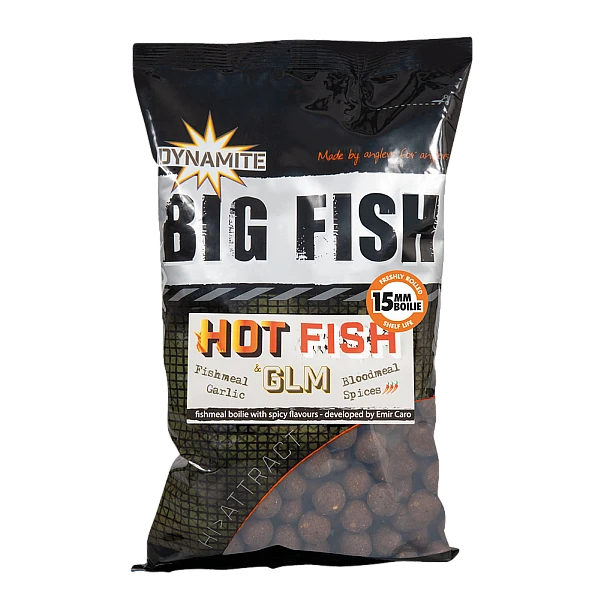 DynamiteBaits Boilies - Hot Fish & GLM 15 мм / 1 кг