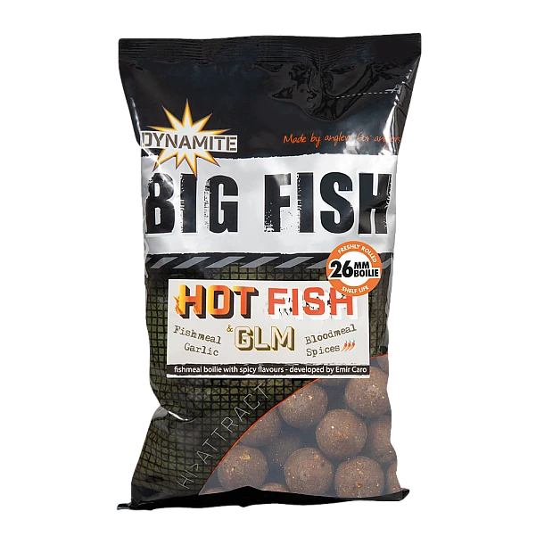 DynamiteBaits Boilies - Hot Fish & GLM 26 мм / 1 кг
