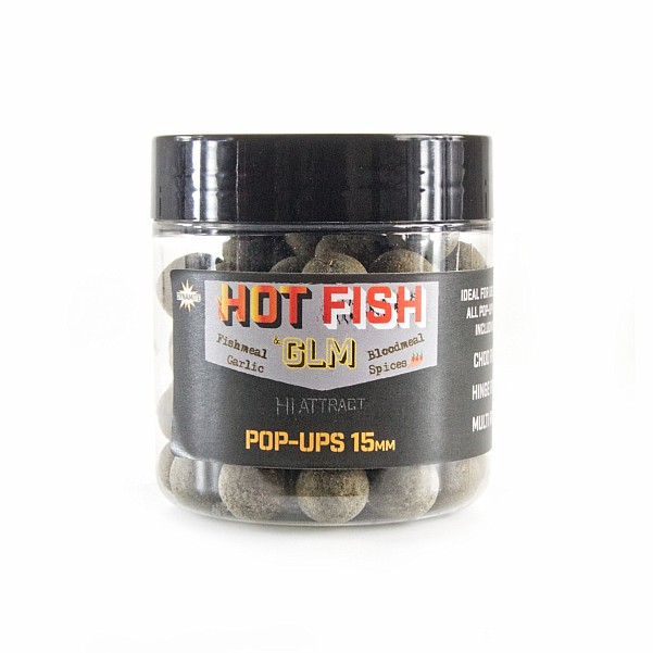 DynamiteBaits Foodbait Pop-Ups - Hot Fish & GLMmisurare 15 mm - MPN: DY1013 - EAN: 5031745217908