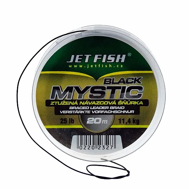 Jetfish BLACK MYSTIC Braced Leader Braid 25 lb (livres)
