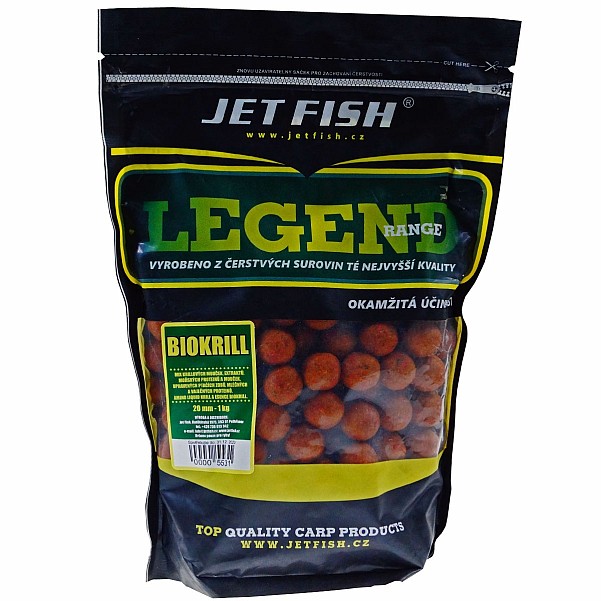 Jetfish Legend Boilie - Biokrillmisurare 20mm / 1kg - MPN: 000553 - EAN: 00005531