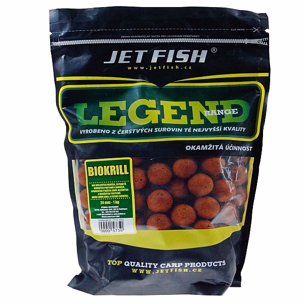 Jetfish Legend Boilie - Biokrillrozmiar 24mm / 1kg - MPN: 000573 - EAN: 00005739