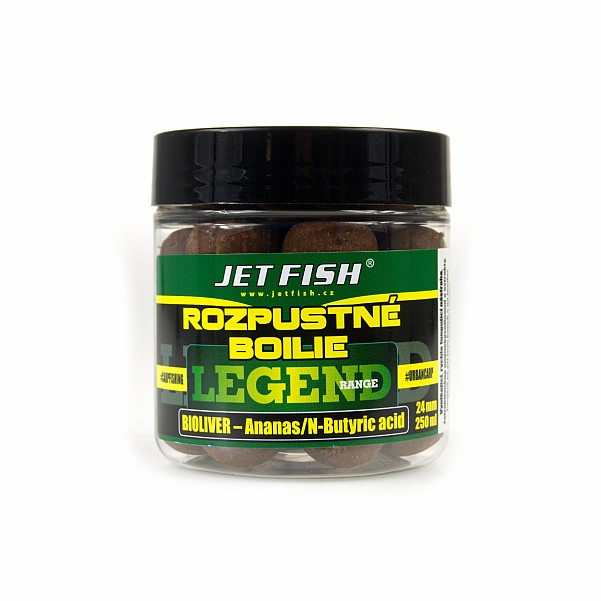 Jetfish Legend Soluble Boilies Bioliver - Pineapple / N-Butyric Acidsize 24mm - MPN: 000130 - EAN: 00001304