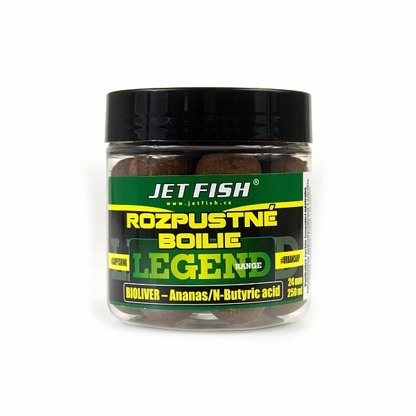 Jetfish Legend Soluble Boilies Bioliver - Pineapple / N-Butyric Acid 24мм
