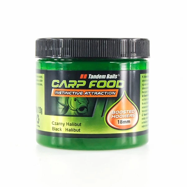 TandemBaits Carp Food Boosted Hookers  - Чорний Галібут 18 мм / 300г