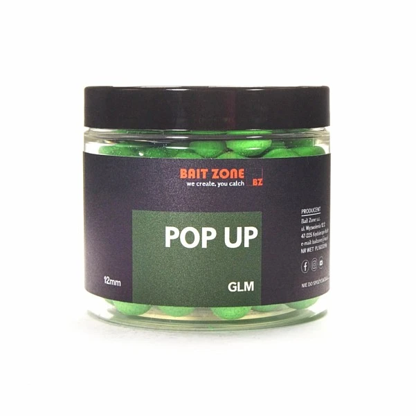 Bait Zone Pop Up Boilies GLM 12 мм / 250 мл