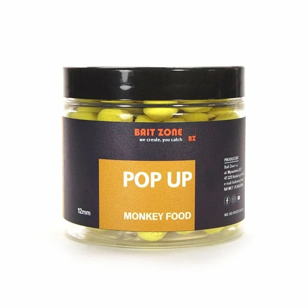 Bait Zone Pop Up Boilies Monkey Food 12 мм / 250 мл