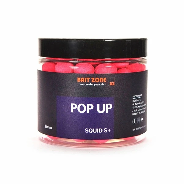 Bait Zone Pop Up Boilies Squid S+ 12 мм / 250 мл